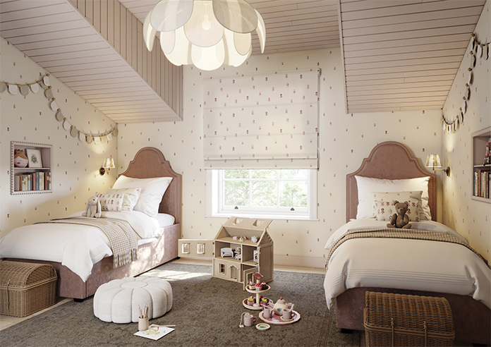 Fairy Cakes, Fairy Friends Sponge - Twist&Fit Roman Blind - Image 6